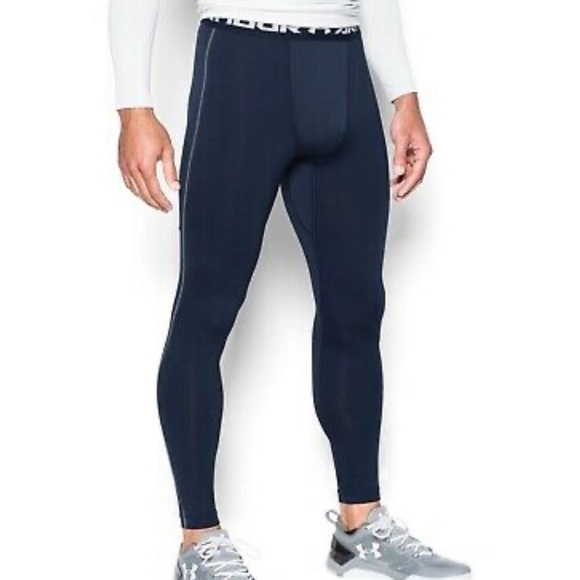 Under Armour ColdGear Compression Leggings Navy S - Picture 6 of 6